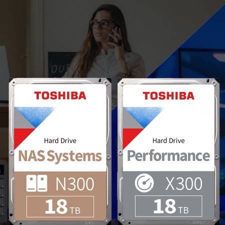 Η Toshiba διευρύνει τη χωρητικότητα αποθήκευσης των μονάδων σκληρών δίσκων N300 και X300 στα 18 TB