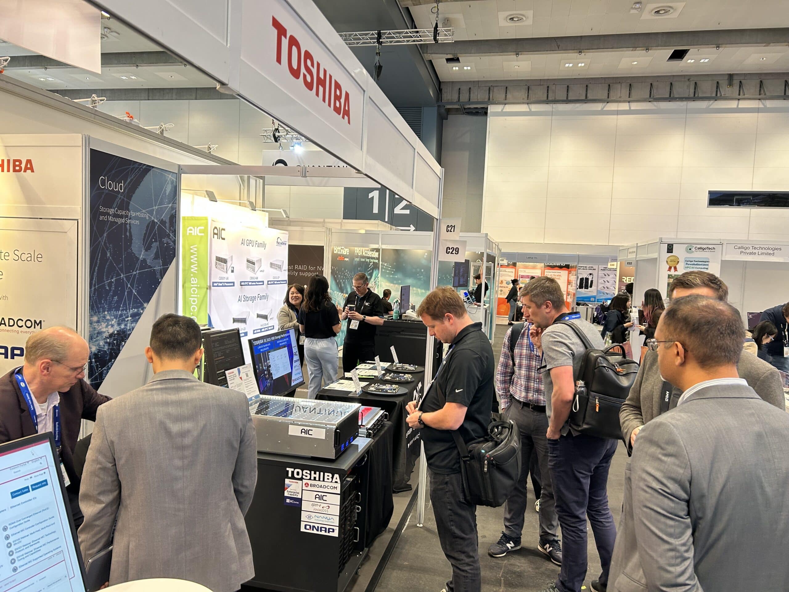 Visitors at booth
