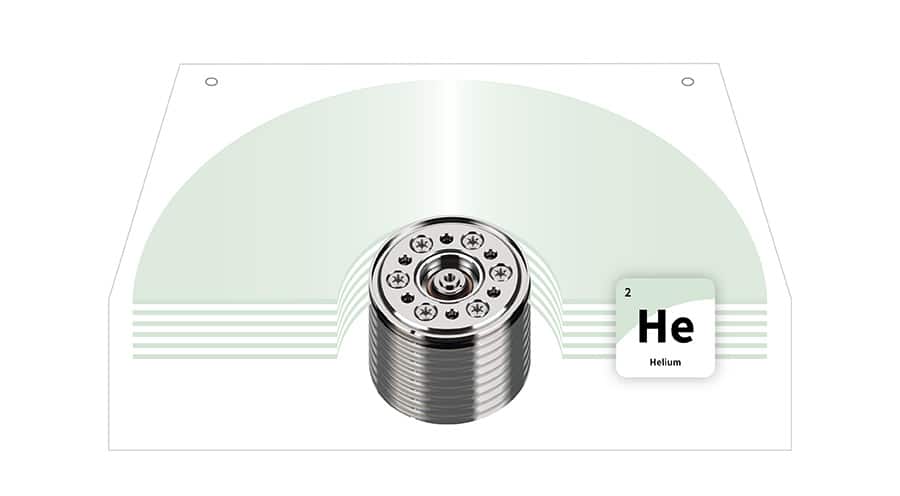Герметизация и заполнение гелием по фирменной технологии Toshiba для высокой плотности данных