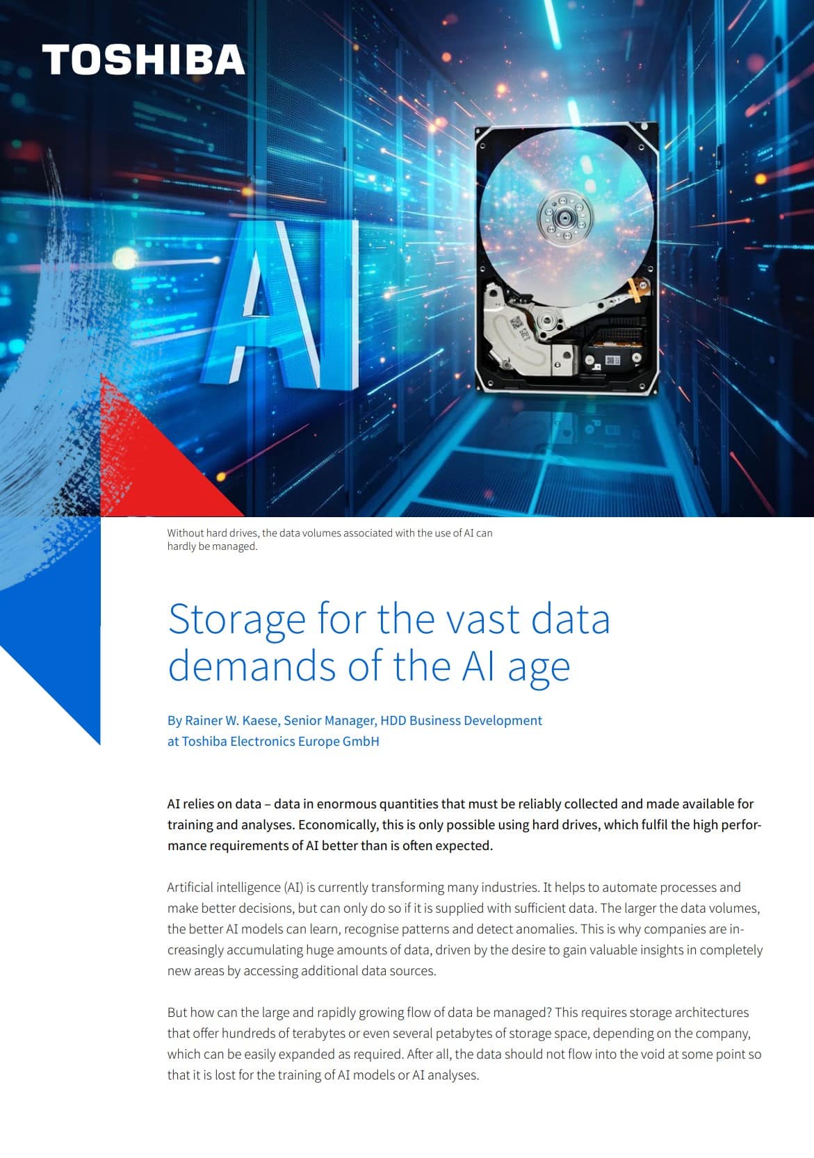 Storage for the Vast Data Demands of the AI Age - EMEA